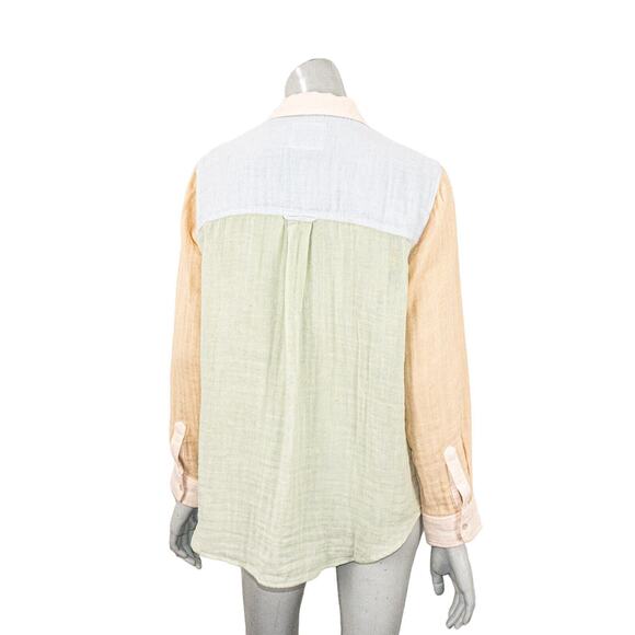 Rails Women's Button up Ellis Shirt in Bermuda Color Block Cotton size Small - Picture 5 of 11